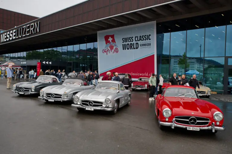 Swiss Classic World 2026 Oldtimer Messe in Luzern mit Mercedes 300 SL Flügeltürer