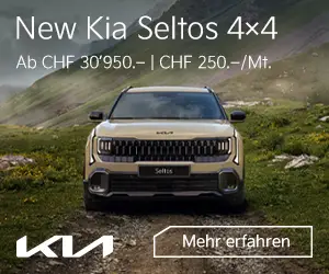 Neuer Kia Seltos 4x4 vor Berglandschaft