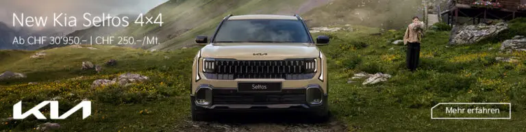 Neuer Kia Seltos 4x4 vor Bergkulisse